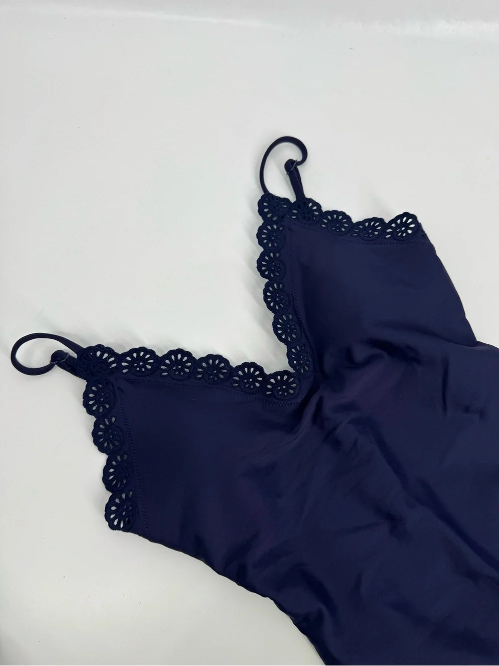 NWT J. Crew Lana Eyelet One-piece Swimsuit Classic Sculpt Low Back Beach Size 8